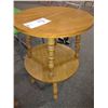 Image 2 : WOODEN TABLE, 20"D X 15"H (X2), AKA LOT 249