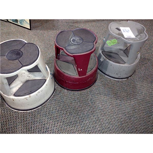 CRAMER KIK-STEP METAL STEP STOOLS, 14" HIGH X 16" DIA., AKA LOT 253 (X3)