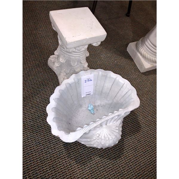 2 PC RESIN AND BASE CAST CEMENT AND SHELL TOP, AKA LOT 256