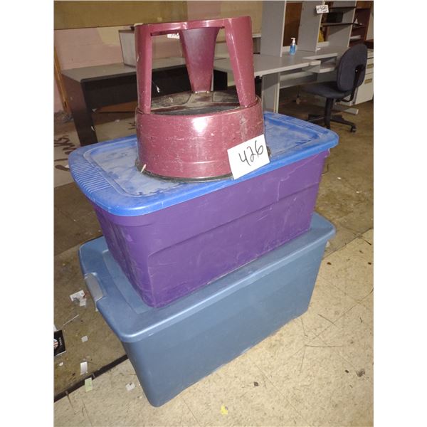TUBS AND STOOL LOT