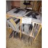 Image 1 : LARGE SIGN LETTER SET, 8.5" X 12", WITH WOOD RACK