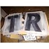 Image 2 : LARGE SIGN LETTER SET, 8.5" X 12", WITH WOOD RACK