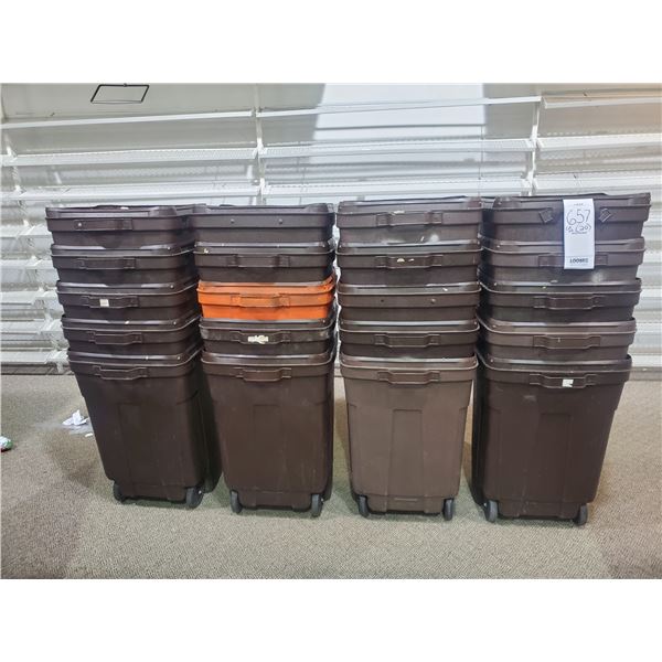 WHEELED PLASTIC GARBAGE CANS (X20)
