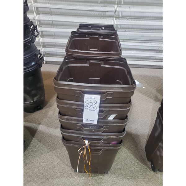 WHEELED PLASTIC GARBAGE CANS (X15)