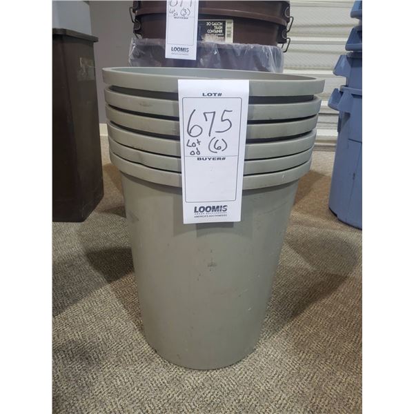 6 ROUND SMALL TRASH CONTAINERS