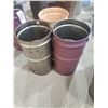 Image 2 : 3 HEAVY METAL ROUND GARBAGE CONTAINERS