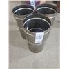 Image 1 : 3 HEAVY METAL ROUND GARBAGE CONTAINERS