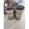 Image 2 : 3 HEAVY METAL ROUND GARBAGE CONTAINERS