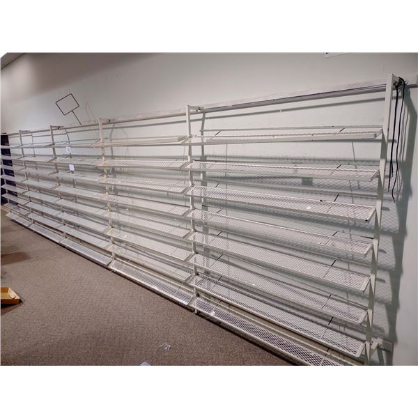 POWDER COATED METAL SHOE DISPLAY RACKS (X5)
