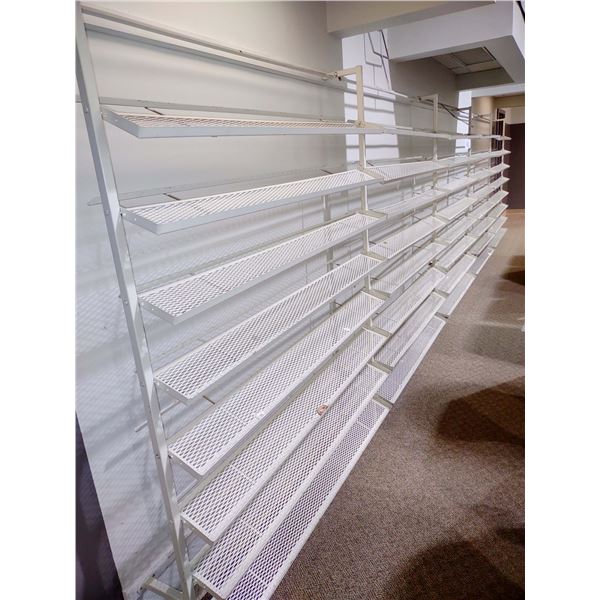 POWDER COATED METAL SHOE DISPLAY RACKS (X5)