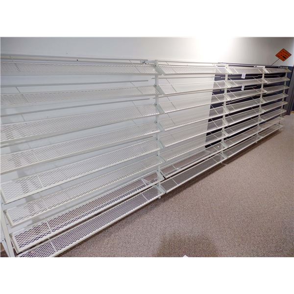 POWDER COATED METAL SHOE DISPLAY RACKS (X4)