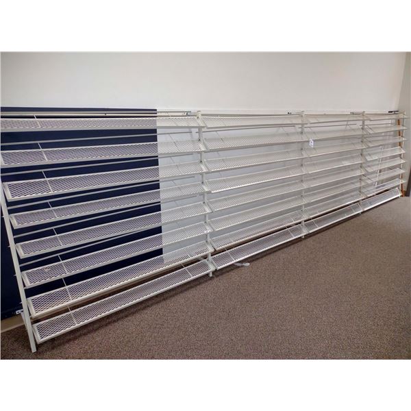 POWDER COATED METAL SHOE DISPLAY RACKS (X4)