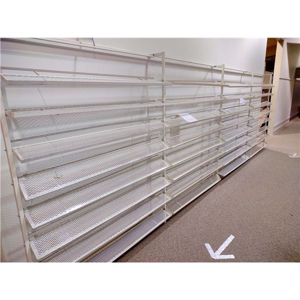 POWDER COATED METAL SHOE DISPLAY RACKS (X4)