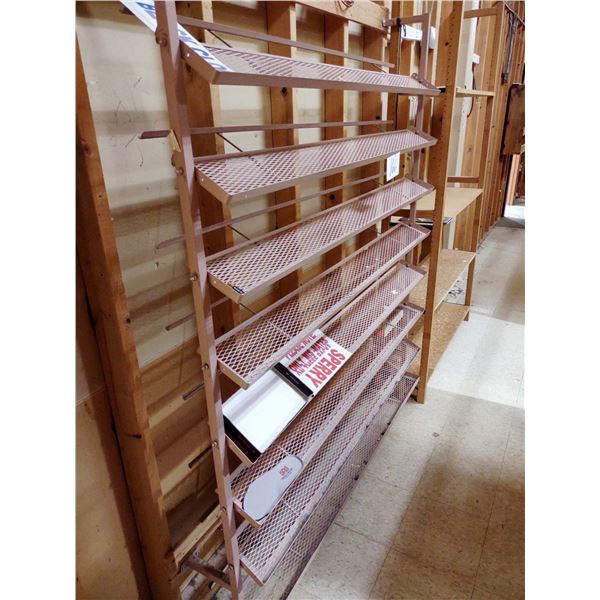 POWDER COATED METAL SHOE DISPLAY RACK