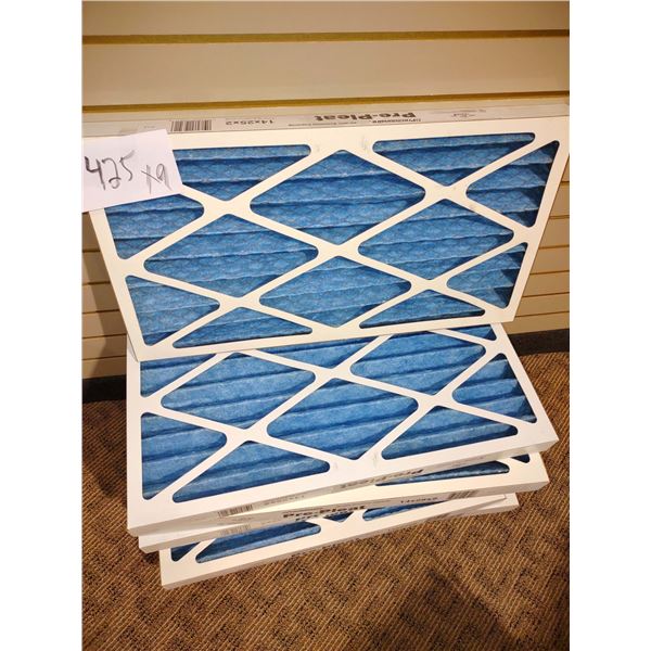 NEW 14x25x2 PRECISIONAIRE PRE-PLEAT AIR FILTERS (X9)