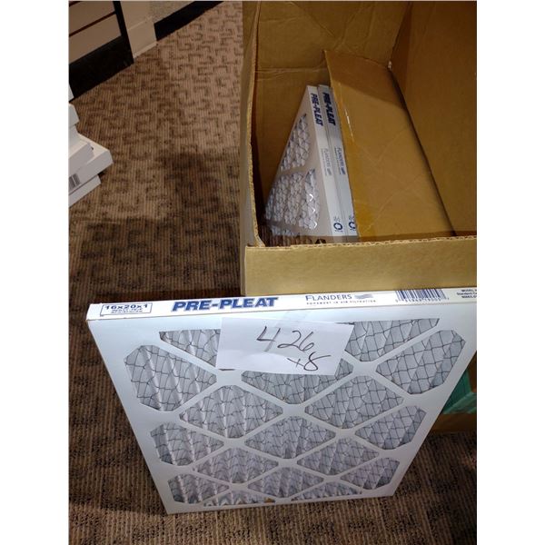 NEW 16x20x1 FLANDERS PRE-PLEAT AIR FILTERS (X8)