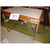 Image 1 : EARTH WOOD TOP TABLE W/ METAL LEGS