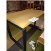 Image 1 : TIMBERLAND WOOD TOP TABLE W/ METAL LEGS
