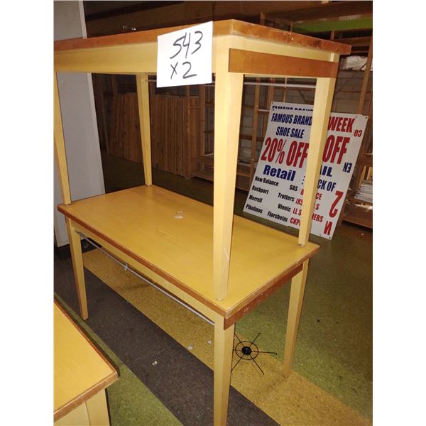 WOODEN TABLES (X2)