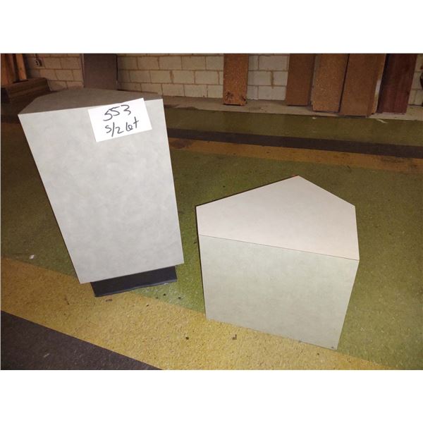 PAIR OF RETAIL PEDESTAL DISPLAYS