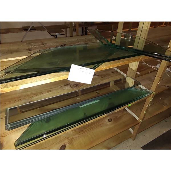 LOT OF GLASS SHELVES