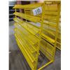 Image 1 : NEW OR LIKE-NEW POWDER COATED METAL SHOE RACK, YELLOW, COST APPROX $500.00 EA. NEW