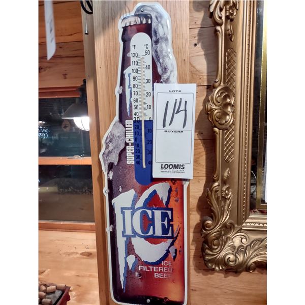 IRON CITY ICE BOTTLE THERMOMETER, 30"H X 8"W