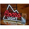 Image 1 : COORS LIGHT NEON SIGN, 25"W X 16.5"W