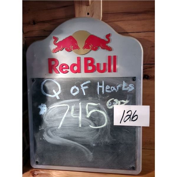 RED BULL RESIN CHALKBOARD SIGN