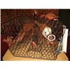 Image 2 : METAL CRAB TRAP W/ CRABS 25" X 25" X 18"