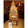 Image 1 : WOODEN NAUTICAL DISPLAY, W/ 4 HAND CRAFTED WOOD FISHING VESSELS