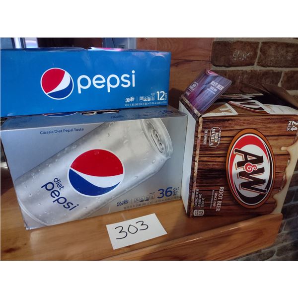 CASED SODA, ALL FULL, ROOT BEER PARTIAL