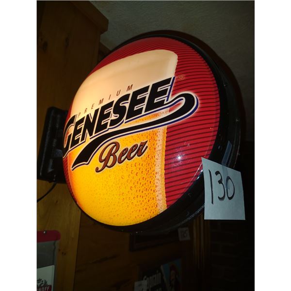 GENESEE WALL MOUNTED ELECTRIC LIGHT UP SIGN, 16"D
