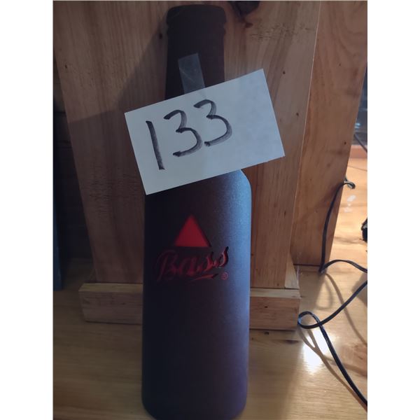 BASS ALE ELECTRIC METAL LIGHT UP BOTTLE, 15"H X 5"W