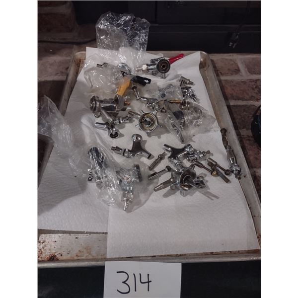 LOT OF ASSORTED BEER TAP PARTS