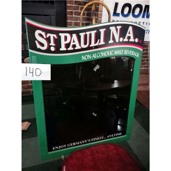 ST PAULI GIRL NA MALT BEVERAGE BLACKBOARD, WOOD, 24"W X 30"H
