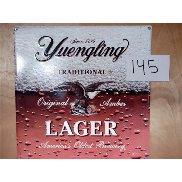 YUENGLING LAGER METAL SIGN