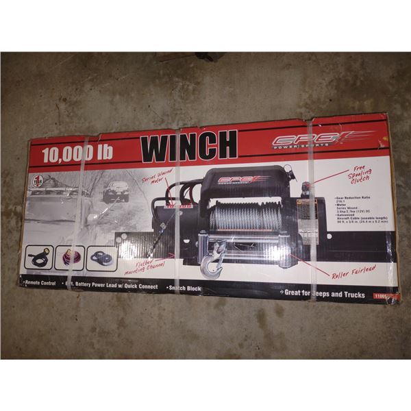 BRAND NEW IN BOX, 10,000 LB WINCH SET 11005, BY CPE POWER SPORTS