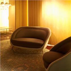 Italian sofa c. 1955 upholstery, brass 58 w x