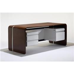 Michel Boyer desk France, c. 1968 mahogany, a