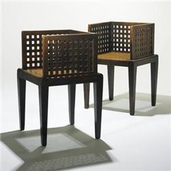 Francis Jourdain armchairs, pair France, c. 1