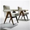 Image 1 : Pierre Jeanneret pair of Senat armchairs from