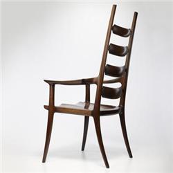 John Nyquist armchair USA, c. 1965 carved wal