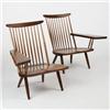 Image 1 : George Nakashima One Arm Lounge Chairs, pair