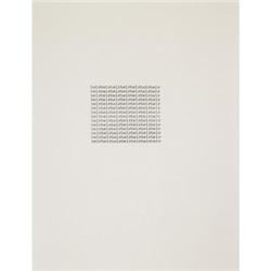 Carl Andre b. 1935 Hair 1963 xerox-printed in