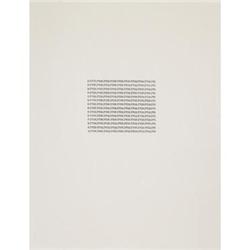 Carl Andre b. 1935 Arm 1963 xerox-printed ink