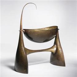 Philippe Hiquily bassinet France, 1987 bronze