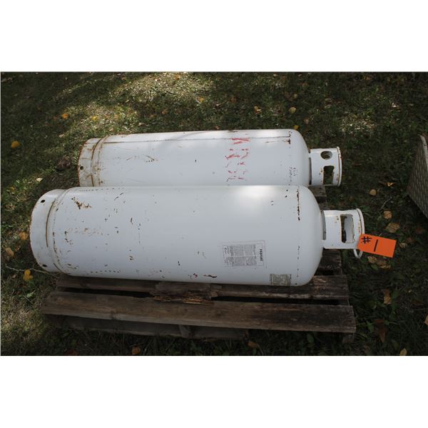 2 - 100lb Propane Cylinders, Need new valves