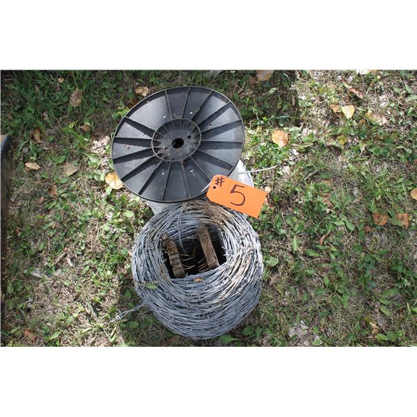 1 Roll of Barbwire & 1 Roll of White Wire