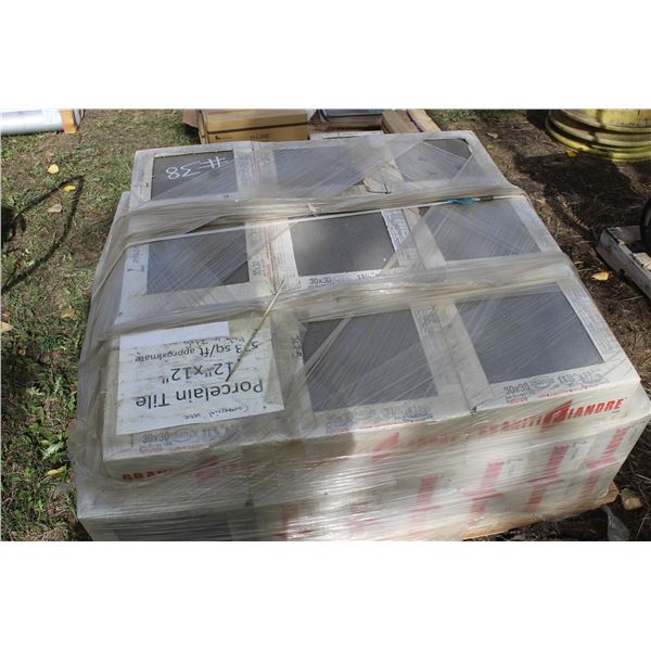 Complete Pallet of 12" X 12" Porceline Tile, Approx 573 Sq Ft, Made in Italy